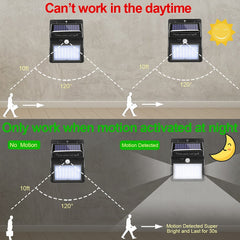 Garden Solar Lamp - PIR Motion Sensor LED Outdoor Light
