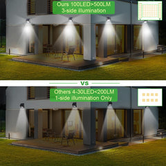 Garden Solar Lamp - PIR Motion Sensor LED Outdoor Light