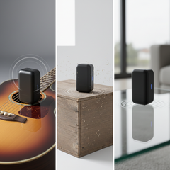 Humbird bone conducting speaker on different surfaces showing sound amplification