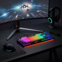 Mini Mechanical Gaming Wired Keyboard