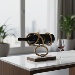 Suspended Rope Wine Bottle